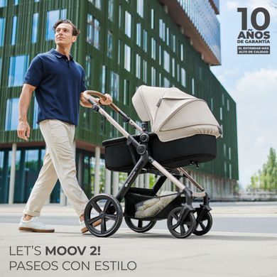 Универсальная коляска 3 в 1 Kinderkraft Moov 2 Air Sand Beige (KSMOOV02BEG0000)