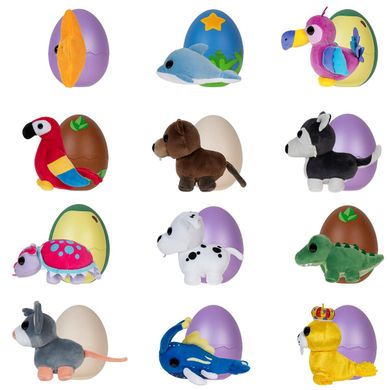 М’яка іграшка-сюрприз в яйці ADOPT ME! S2 - КУМЕДНІ ЗВІРЯТКА (12 видів, в асорт.)