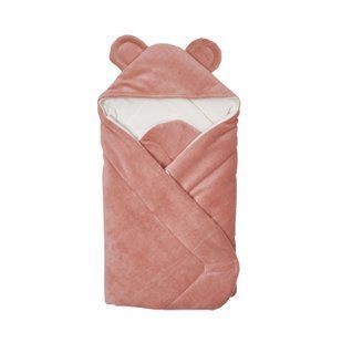 Конверт - плед Twins Вушка велюр 80х80 (слімтекс) 9014-TВ-24, powder pink, пудра