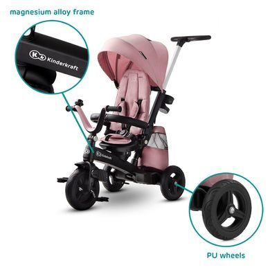 Трехколесный велосипед Kinderkraft Easytwist Mauvelous Pink (KKRETWIPNK0000)
