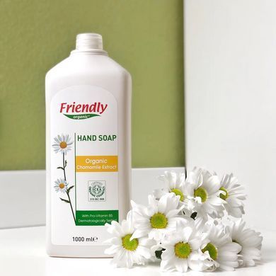 Жидкое органическое мыло для рук Friendly Organic с экстрактом ромашки 1000 мл