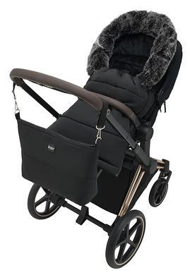 Зимний теплый конверт (футмуф) в коляску Bair Arctic (Баир Арктик) black noire черный