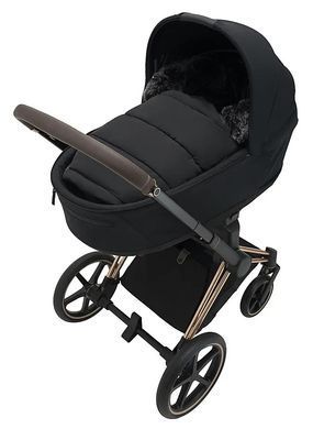 Зимний теплый конверт (футмуф) в коляску Bair Arctic (Баир Арктик) black noire черный
