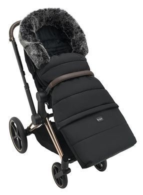 Зимний теплый конверт (футмуф) в коляску Bair Arctic (Баир Арктик) black noire черный
