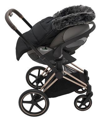Зимний теплый конверт (футмуф) в коляску Bair Arctic (Баир Арктик) black noire черный