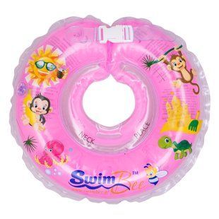 Детский круг для купания SwimBee розовый