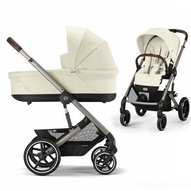 Коляска Cybex Balios S Lux Taupe 2 в 1 Seashell Beige (Сайбекс Баліос Ес Люкс Сейшел беж)