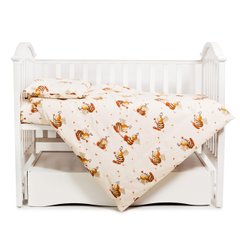 Змінна постіль 3 ел. у дитяче ліжечко Twins Comfort 3051-C-031, Пчелки, бежевый