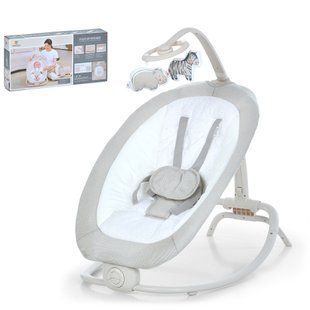Укачивающий центр-шезлонг Mastela 6607 Light Grey: с музыкой и мобилем