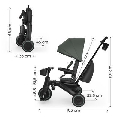 Триколісний велосипед Kinderkraft Jazz 3 Green (KRJAZZ03GRE0000)